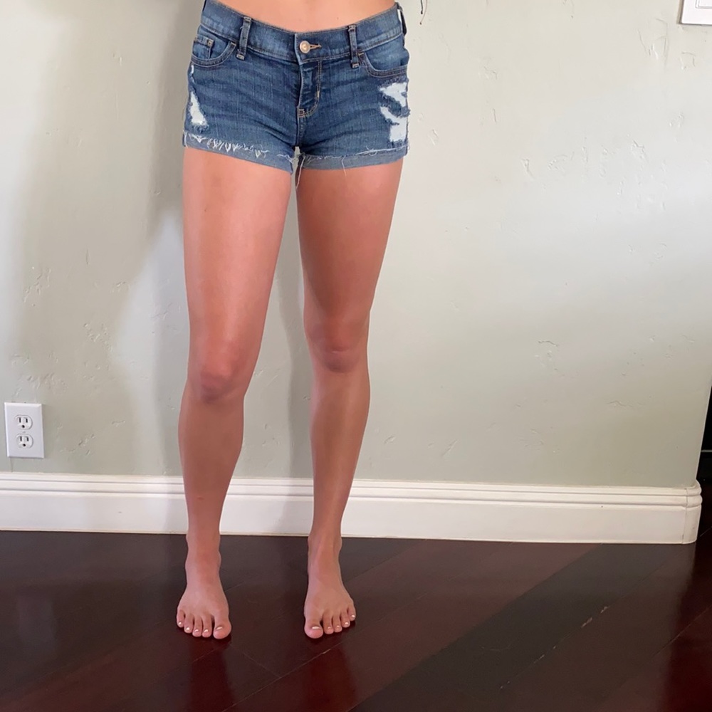 Hollister, lowrise, denim shorts
